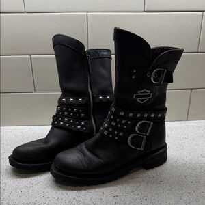 Harley-Davidson Black Leather Boots